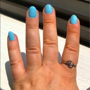 Sterling Silver double heart stacked ring.